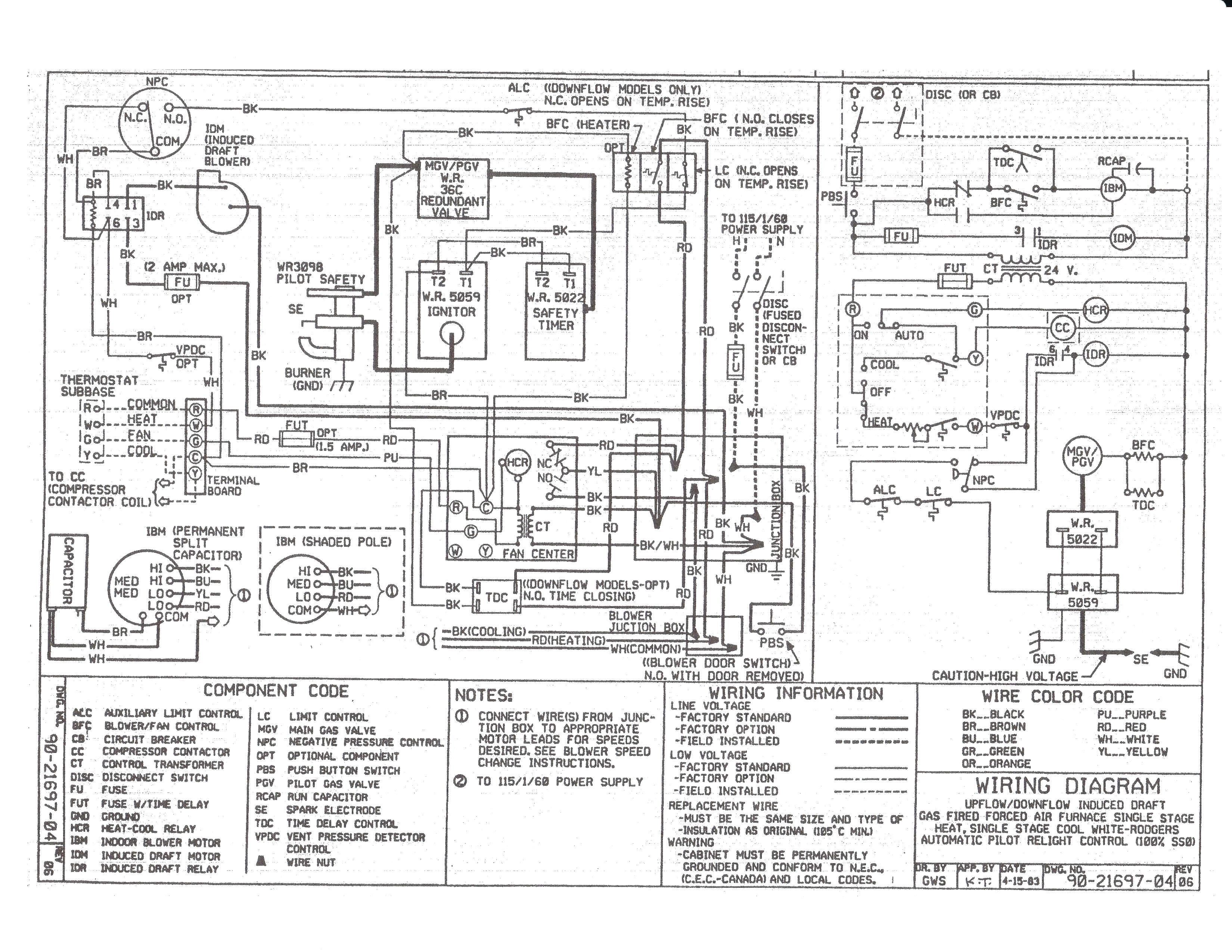 Tempstar Furnace Diagram - Wiring Diagram Data Oreo - Furnace Thermostat Wiring Diagram