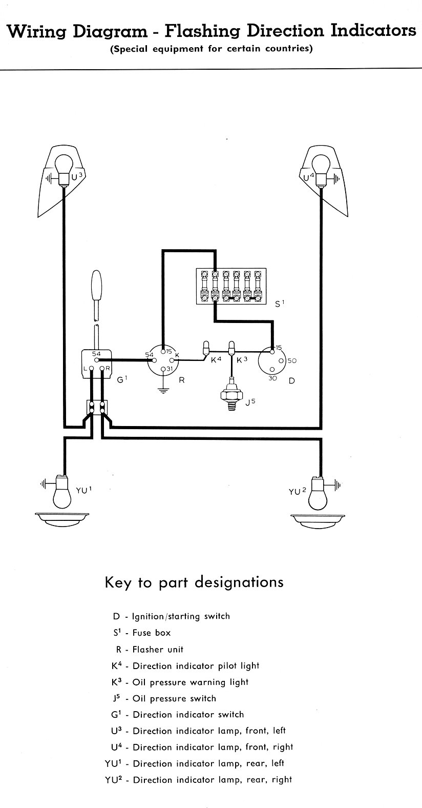 Thesamba :: Type 2 Wiring Diagrams - Brake And Turn Signal Wiring Diagram