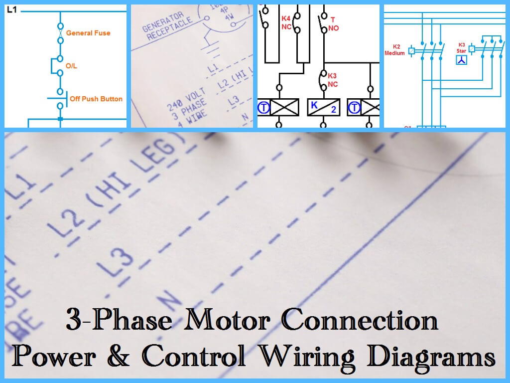 Three Phase Motor Power &amp;amp; Control Wiring Diagrams - 3 Phase Motors Wiring Diagram