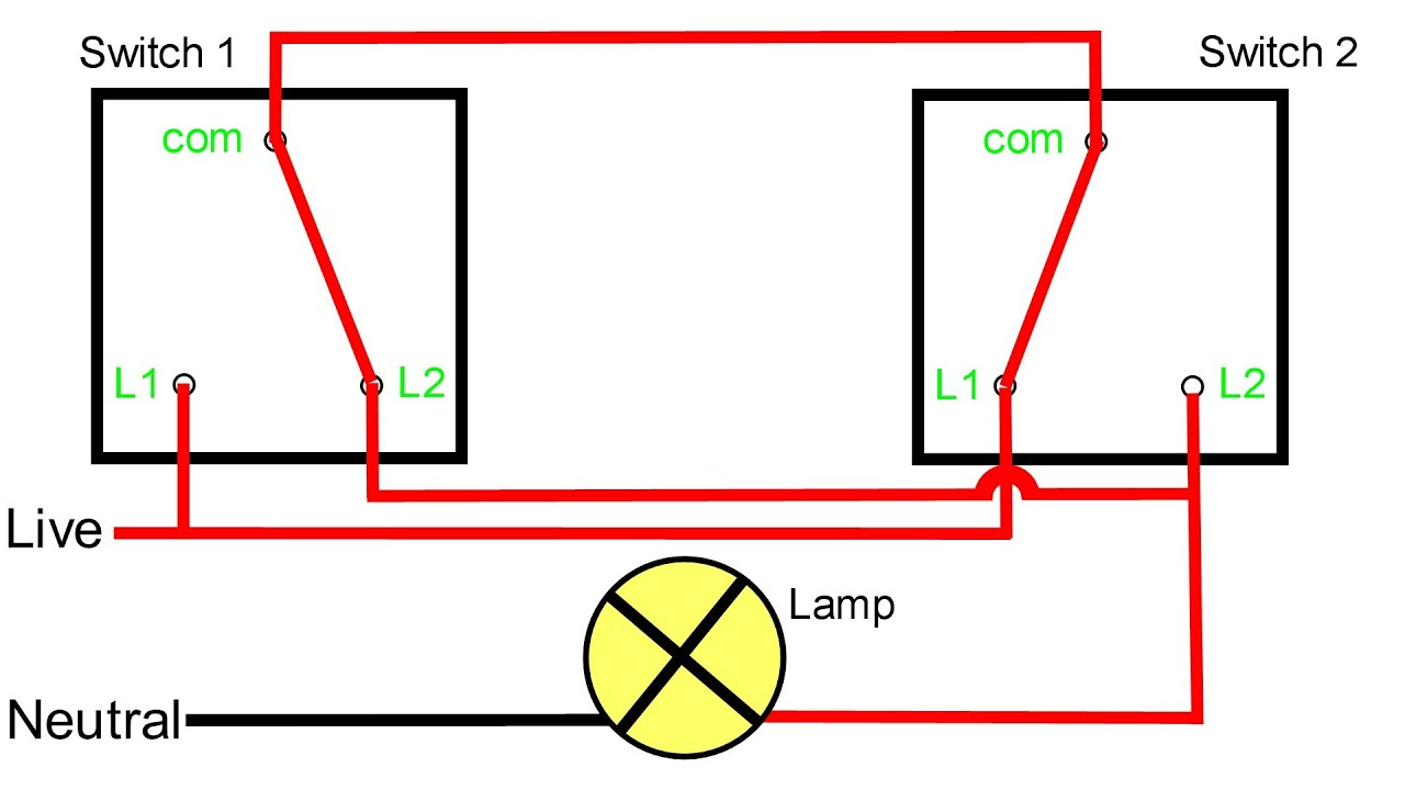 Two Way Light Switching Explained - Youtube - Dual Light Switch Wiring Diagram