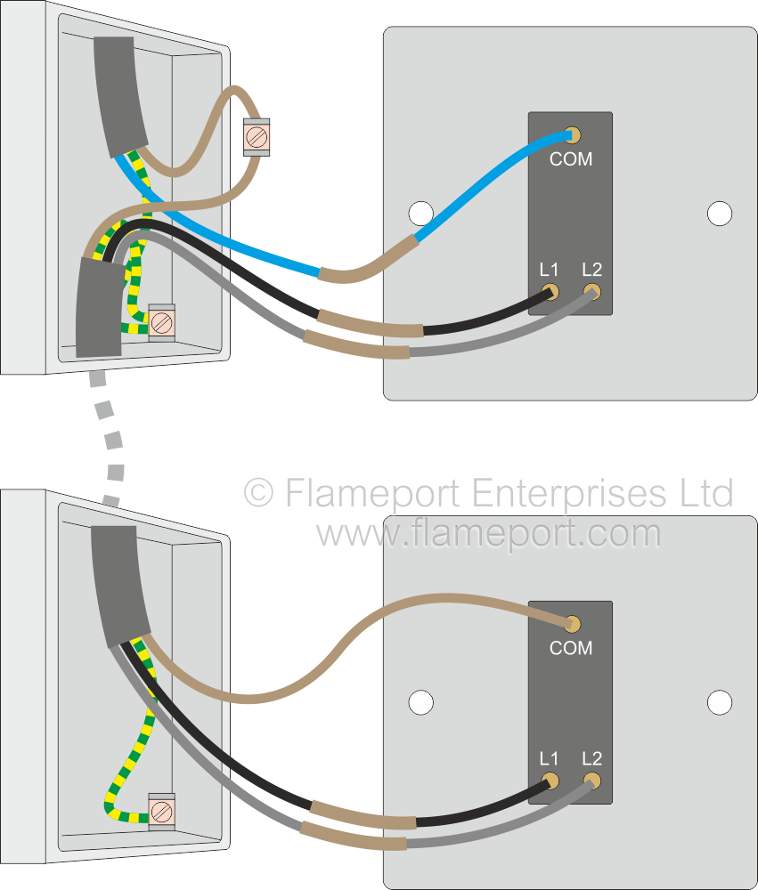 Two Way Switched Lighting Circuits #2 - 2 Way Light Switch Wiring Diagram