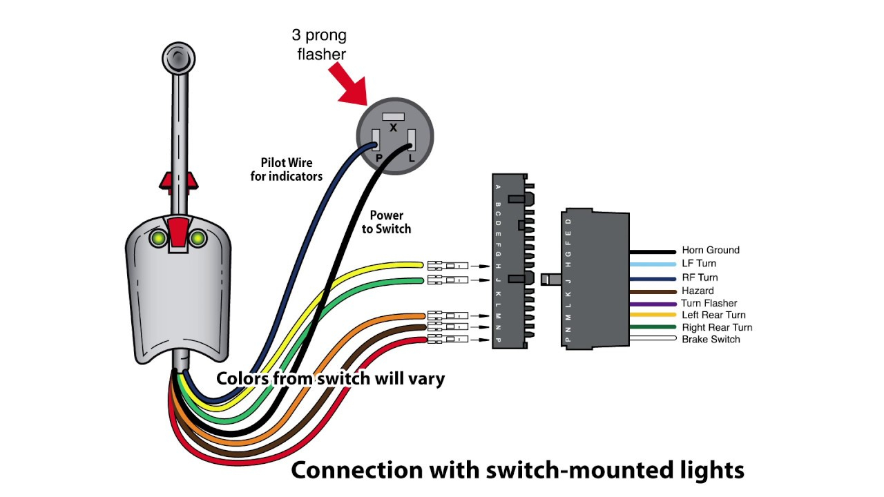 Universal Bolt On Turn Signal Switch Wiring - Youtube - 3 Pin Flasher Relay Wiring Diagram