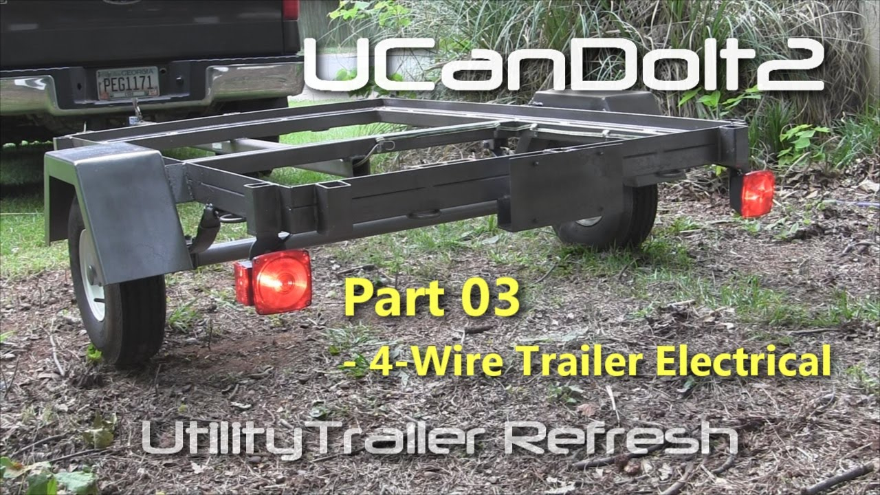 Utility Trailer 03 - 4 Pin Trailer Wiring And Diagram - Youtube - 4 Flat Trailer Wiring Diagram