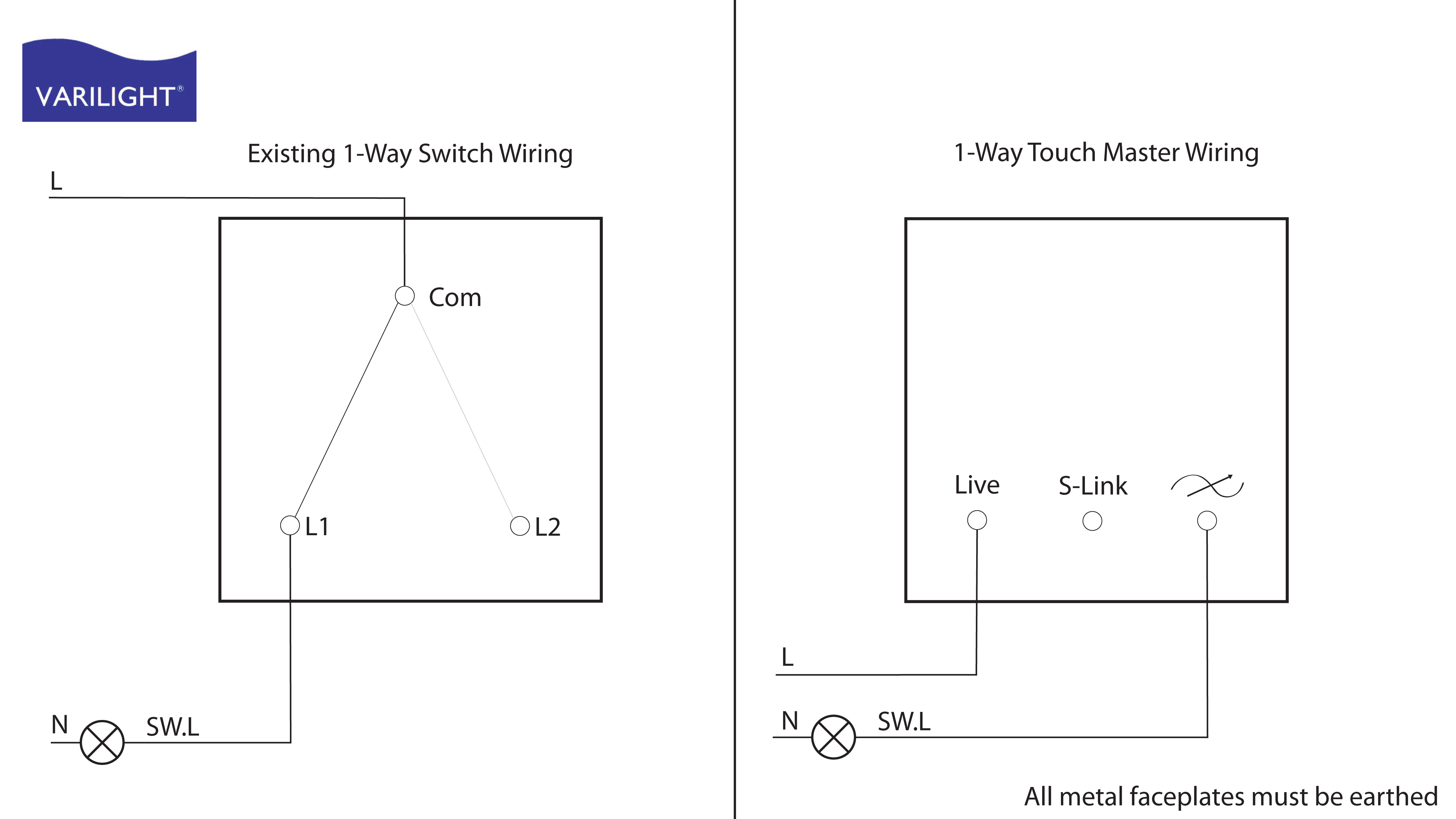 Varilight Wiring Diagrams - Switch Wiring Diagram