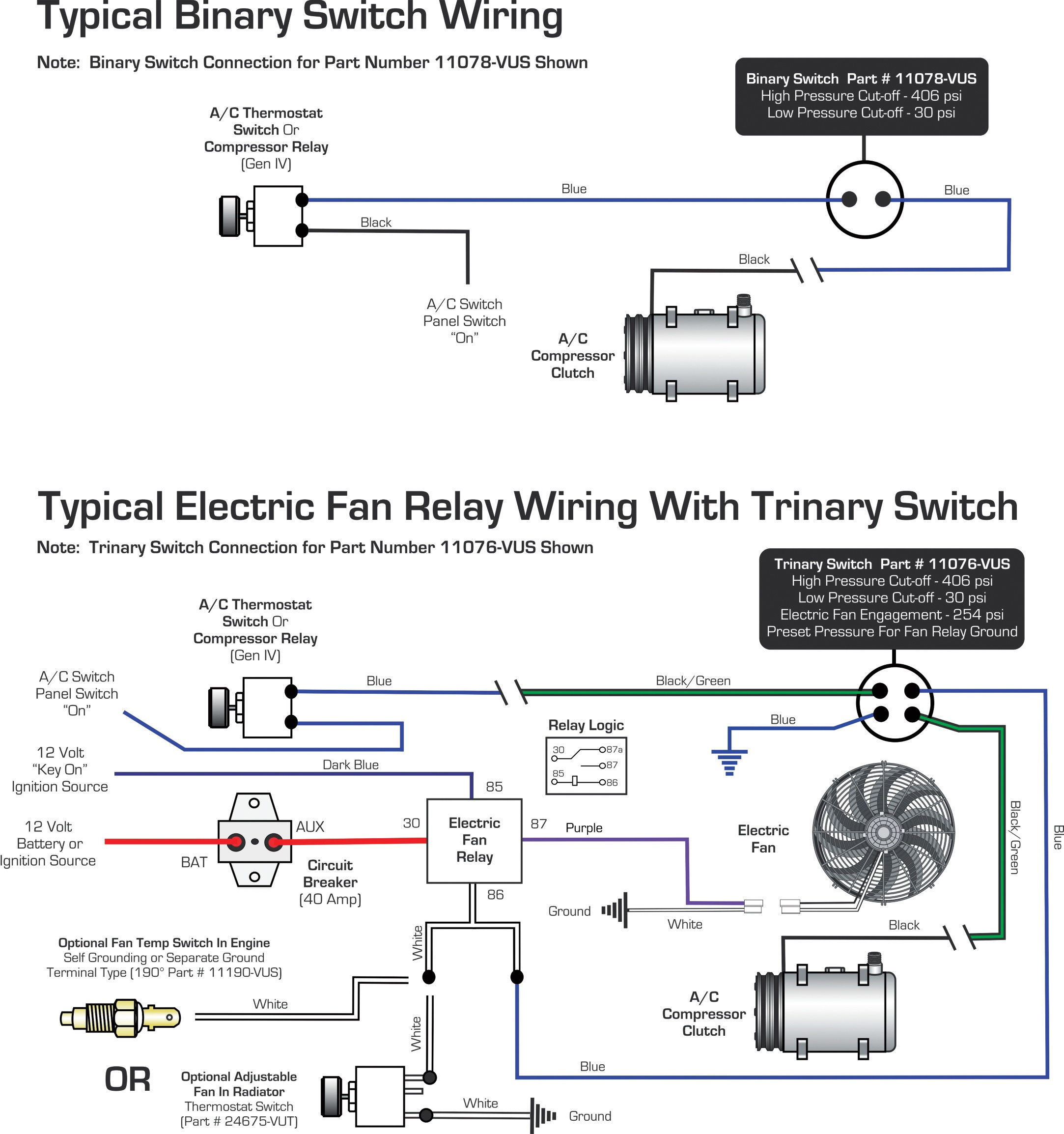 Vintage Air » Blog Archive Wiring Diagrams Binary Switch / Trinary - Vintage Air Wiring Diagram
