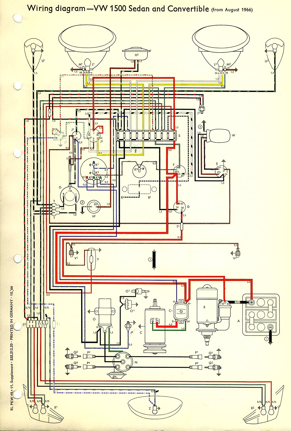 Vw Beetle Diagram - Wiring Diagrams Hubs - 1973 Vw Beetle Wiring Diagram