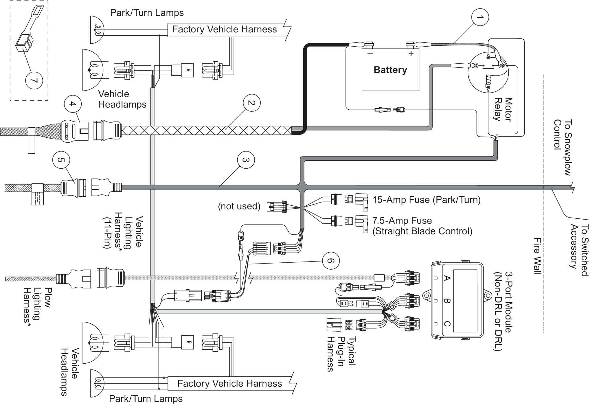 Boss Plow Wiring Harness Truck Side