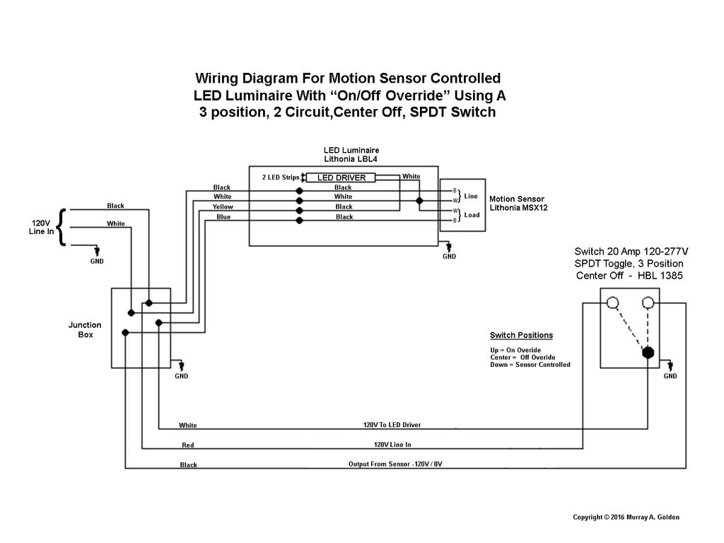 What Kind Of Switch To Operate And Bypass Motion Sensor Security Light? - Motion Sensor Light Switch Wiring Diagram