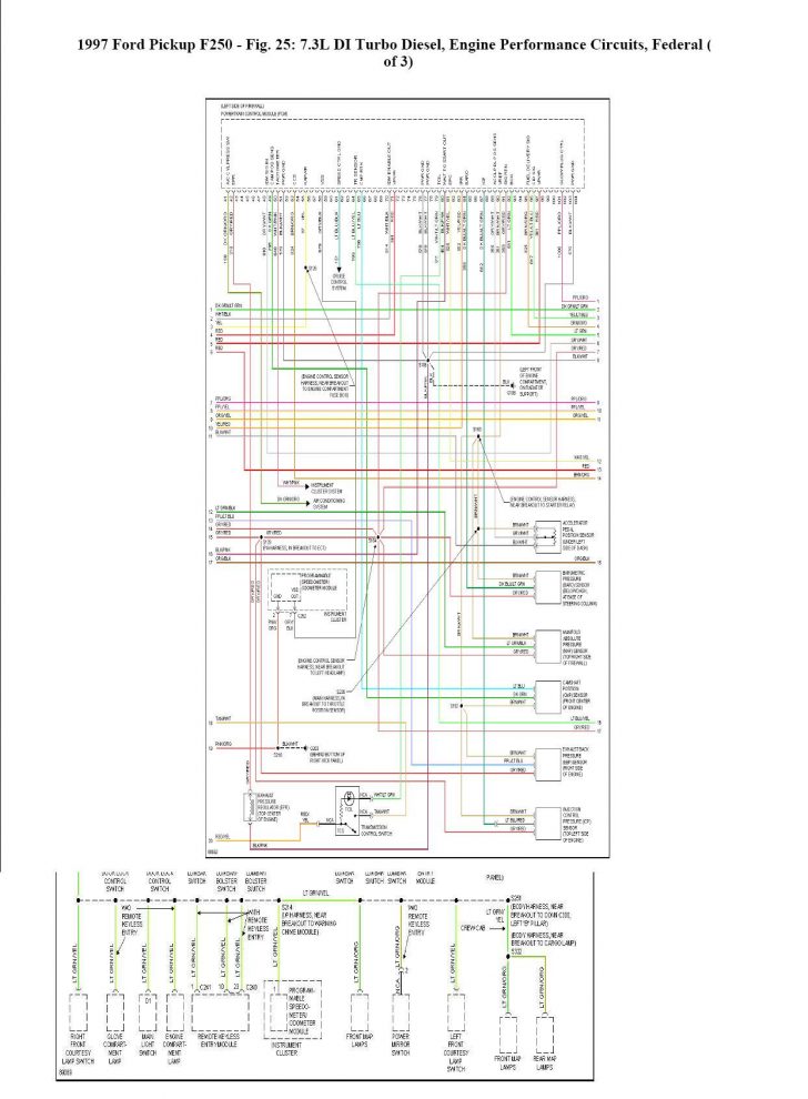 Where Can I Find A Complete Wiring Schematic For A 1997 Ford F350 - 7.3 ...