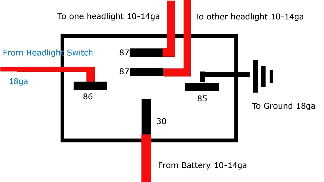 Why And How To Relay Headlights - Youtube - Headlight Relay Wiring Diagram