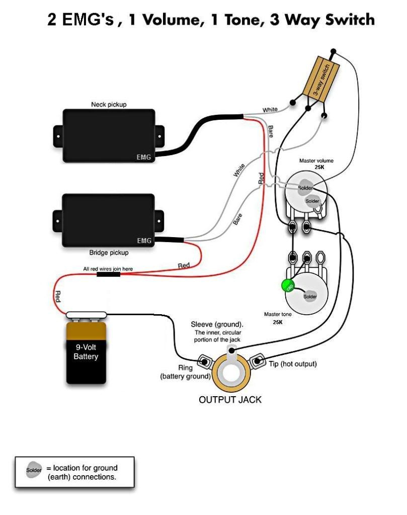 Emg Wiring Diagram | Cadician's Blog