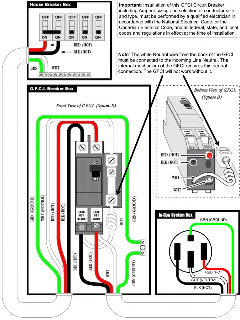 2 Pole Gfci Breaker Wiring Diagram Cadicians Blog