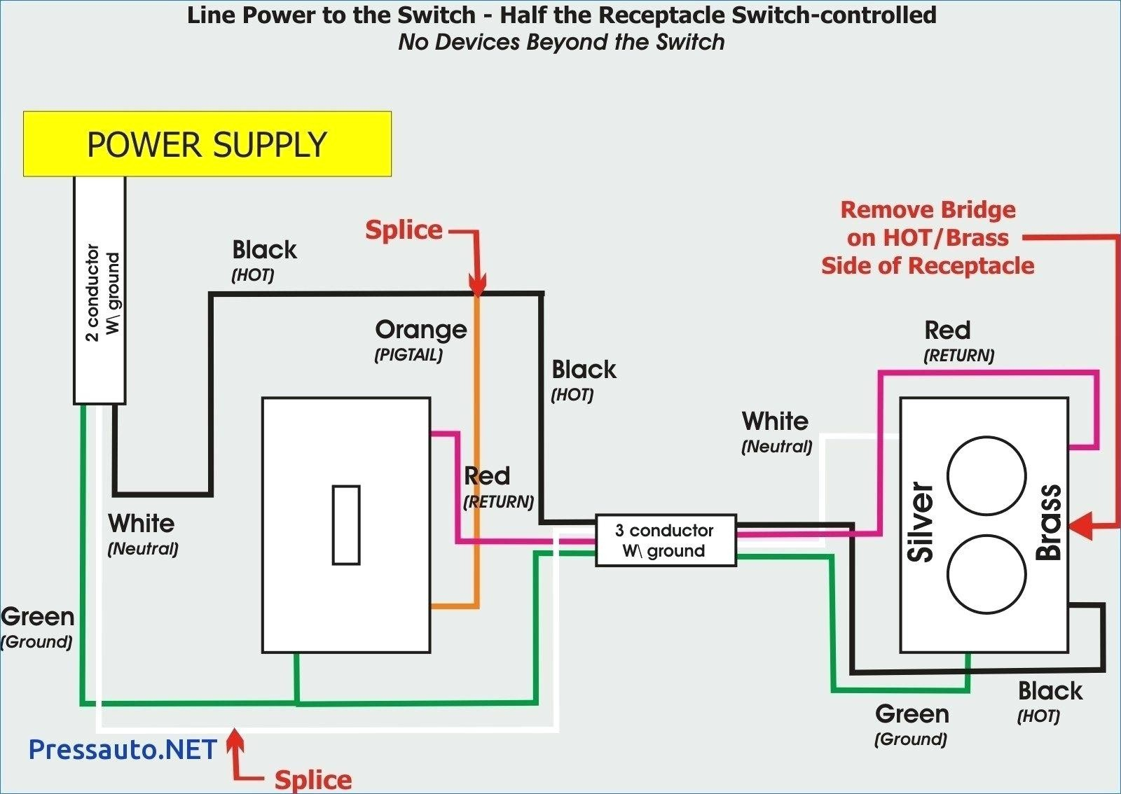 Wiring A Duplex Receptacle | Wiring Library - Wiring A Switched Outlet Wiring Diagram – Power To Receptacle