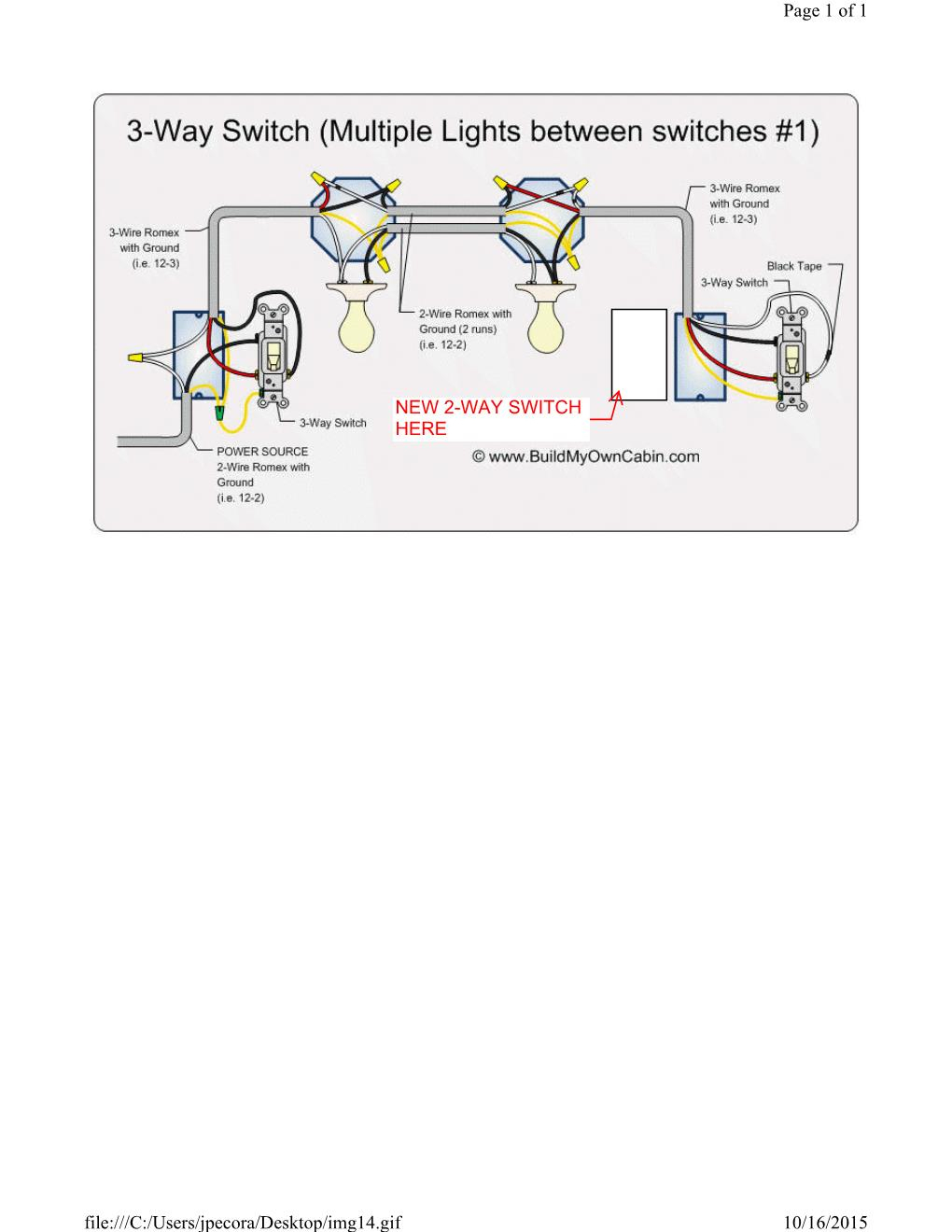 Wiring A Single Pole Switch Next To A 3-Way Switch - Home - 3 Pole Switch Wiring Diagram