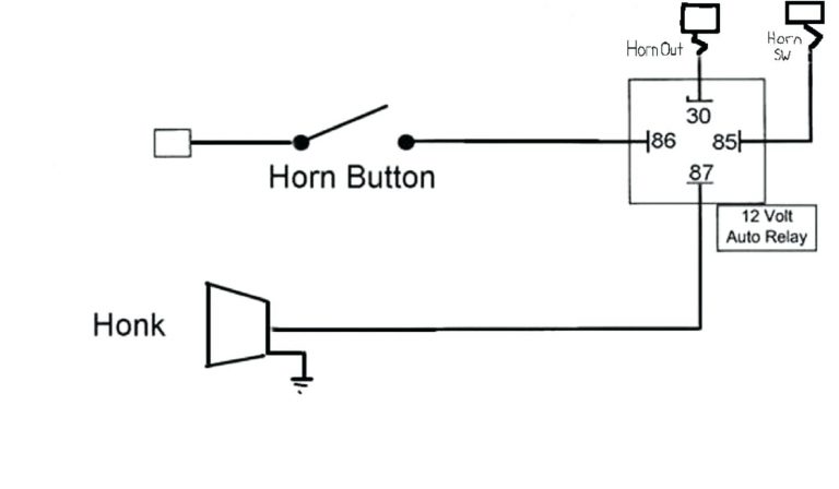 Wiring Car Horn Diagram - Wiring Diagram Data - Horn Relay Wiring