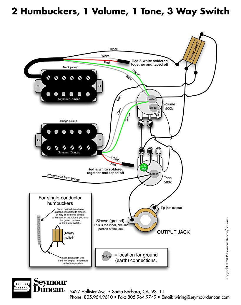 Wiring Diagram | Fender Squier Cyclone | Guitar, Guitar Pickups - Guitar Wiring Diagram 2 Humbucker 1 Volume 1 Tone