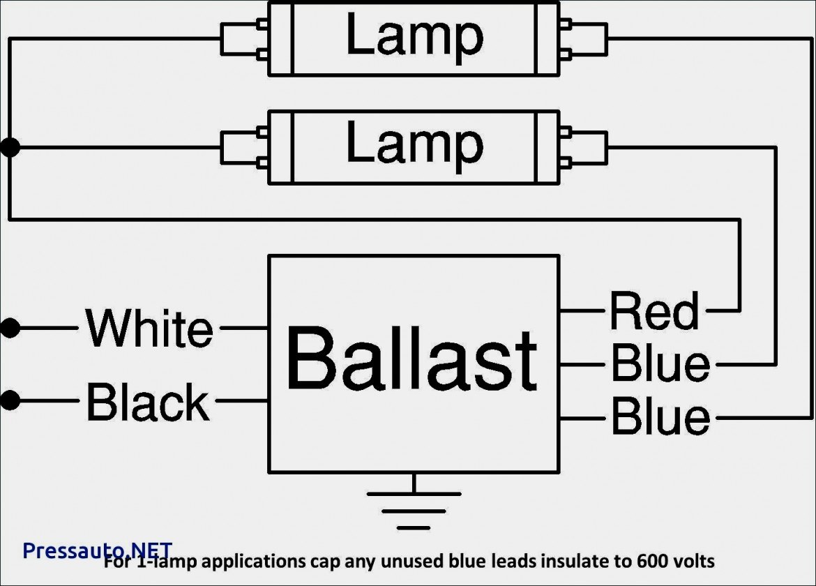 Wiring Diagram For T8 2 Lamp | Manual E-Books - 2-Lamp T8 Ballast Wiring Diagram