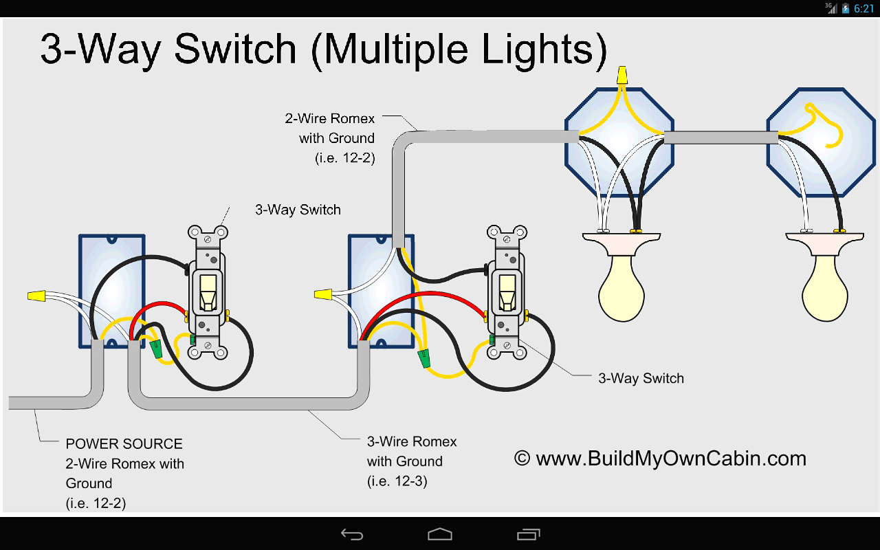 2 Way Switch Wiring Diagram | Cadician's Blog