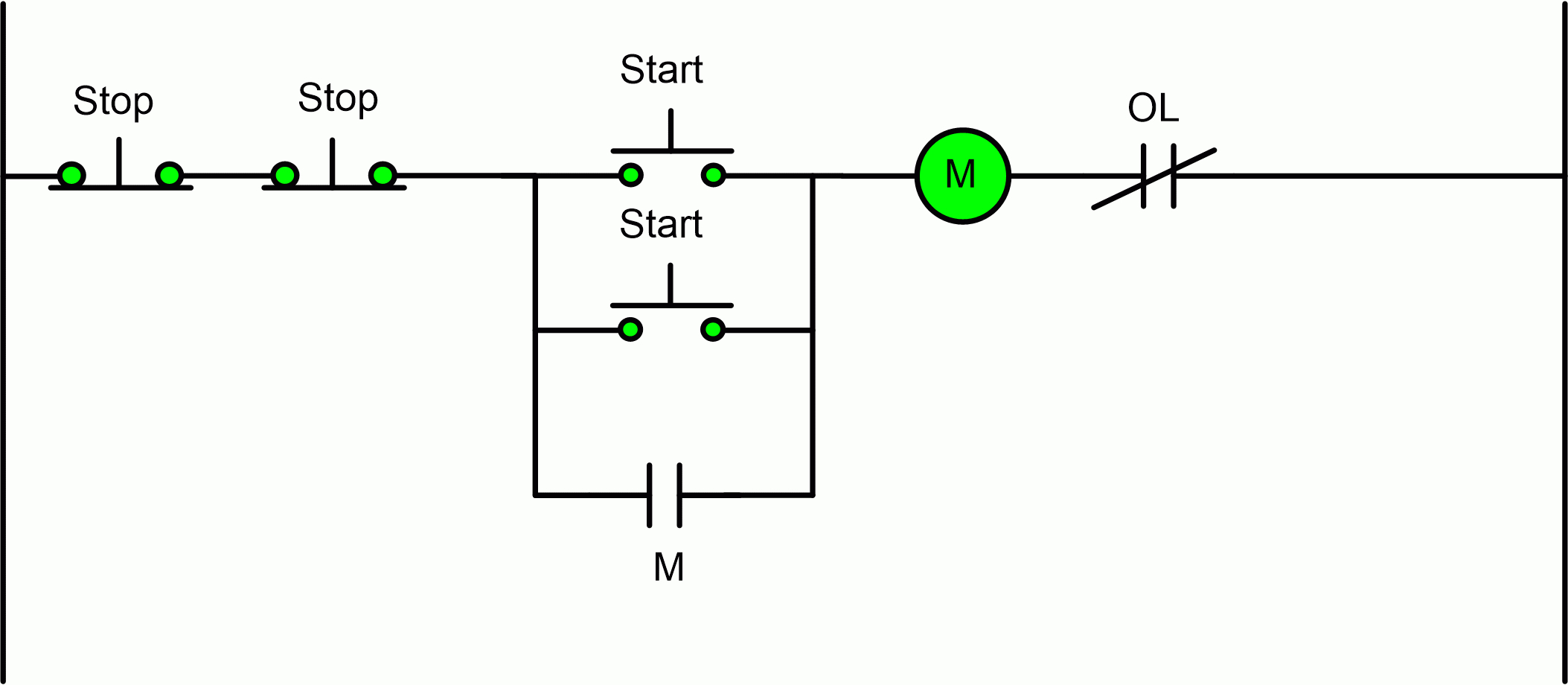Wiring Diagram Start Stop Motor Control - Wiring Diagram Data - Motor Starter Wiring Diagram Start Stop