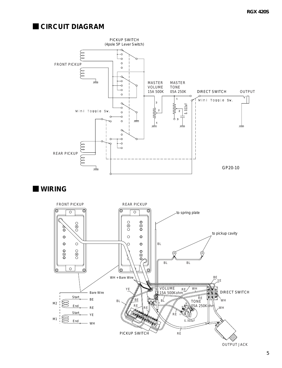 Wiring Diagram Yamaha Electric Guitar - Wiring Diagrams Click - Electric Guitar Wiring Diagram