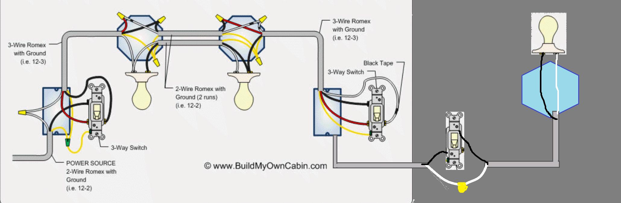 3 way switch wiring diagram power at switch