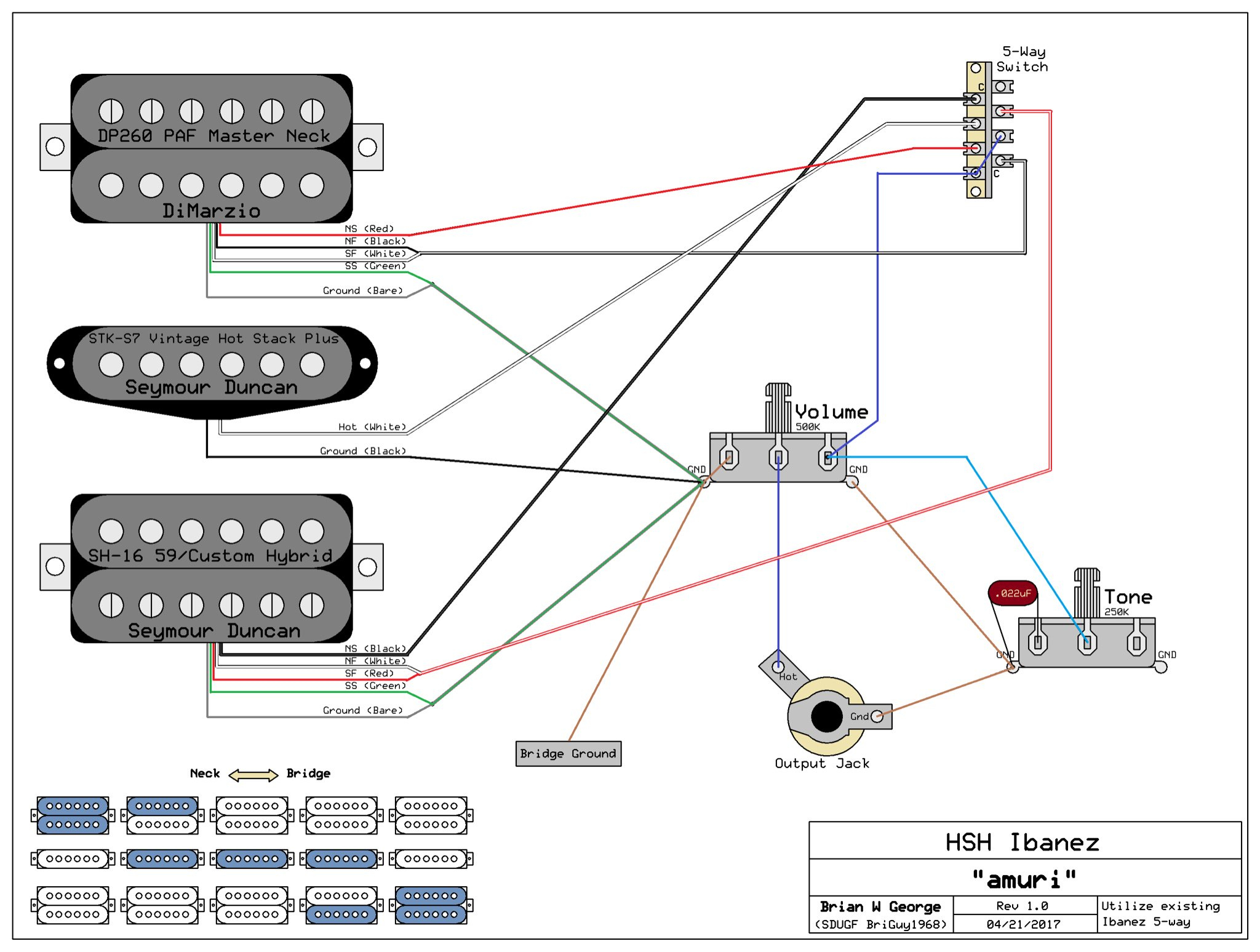 Wiring Help - Ibanez 5 Way Switch - 5 Way Switch Wiring Diagram