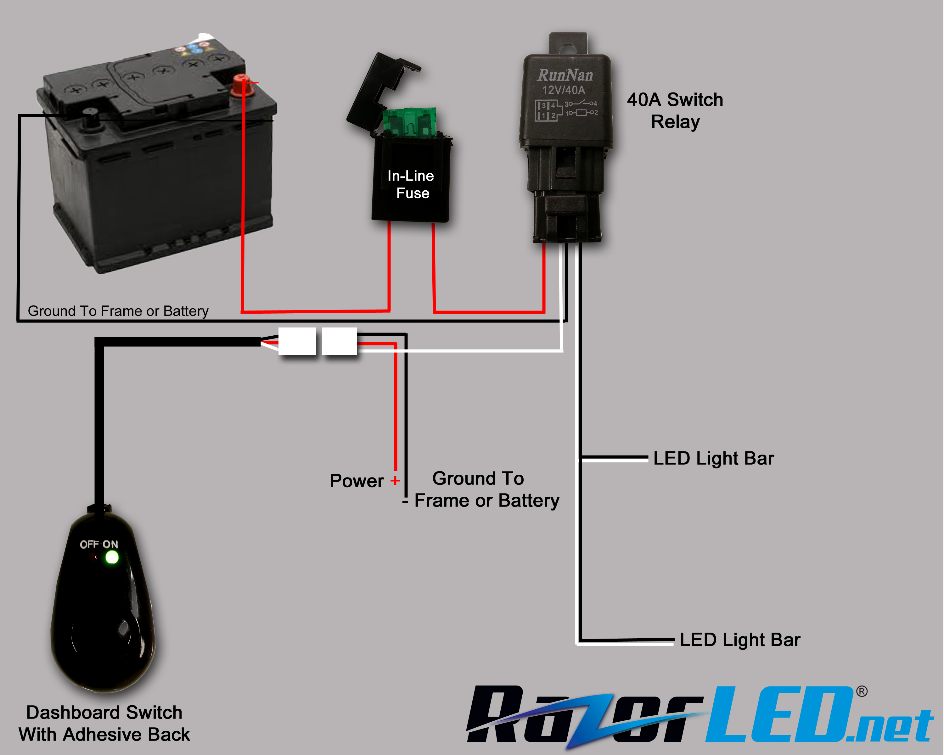 Led Light Bar Wiring Diagram Cadicians Blog