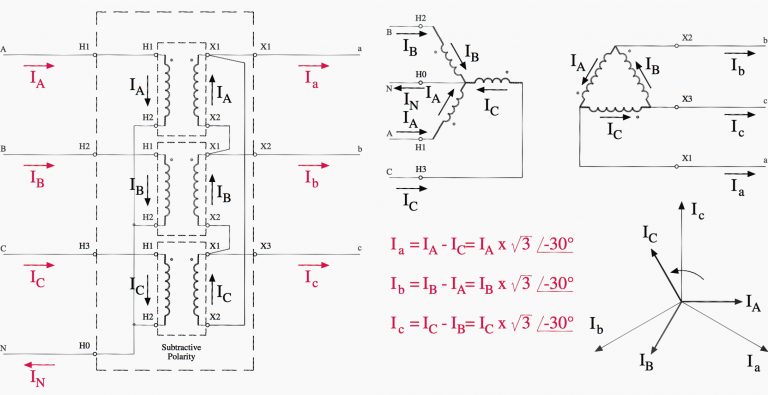 Wye Transformer Connection Diagrams On Delta Transformer Schematic - 3
