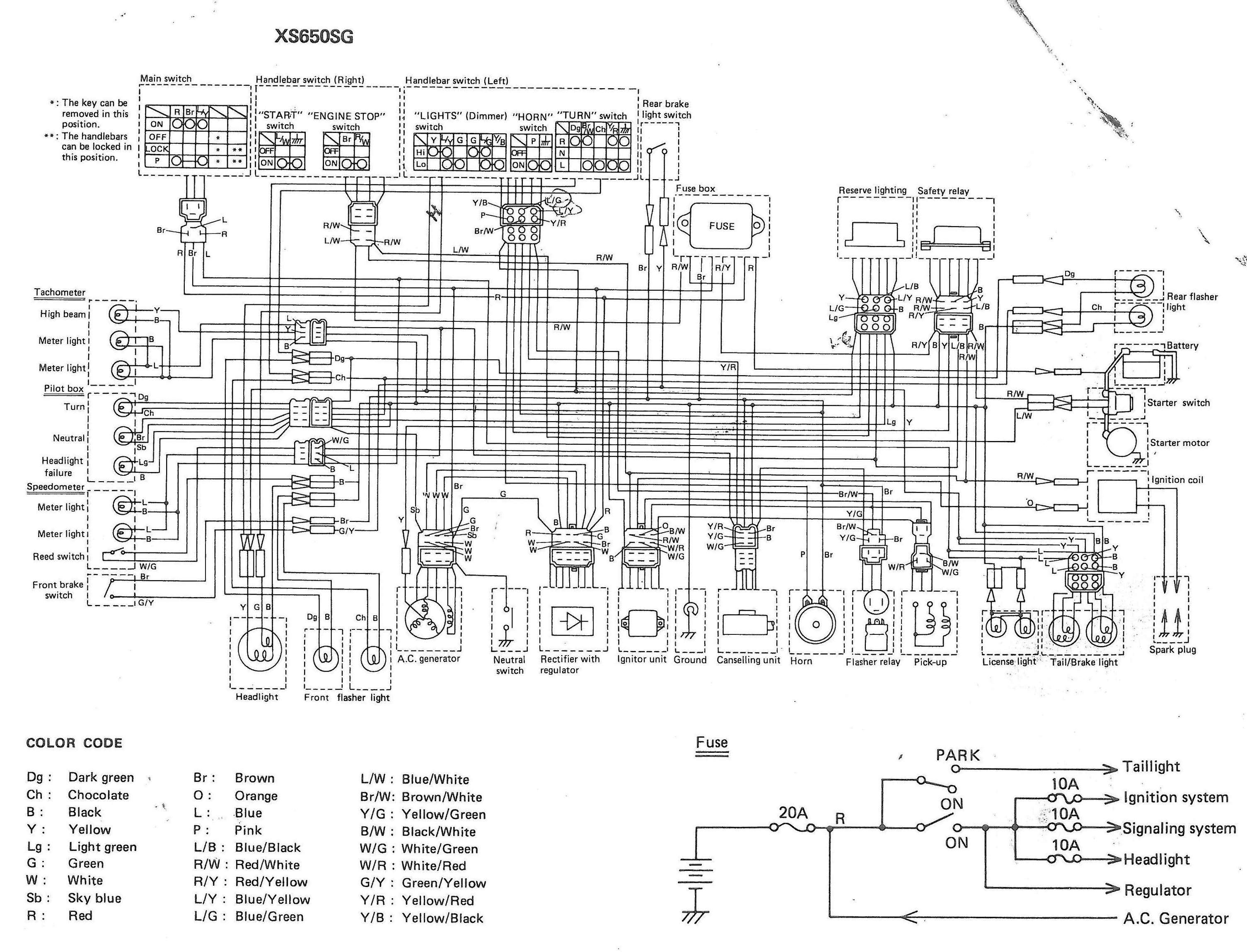 Xs650: 80 Xs650G And Sg Wiring Diagrams | Thexscafe - Sg Wiring Diagram