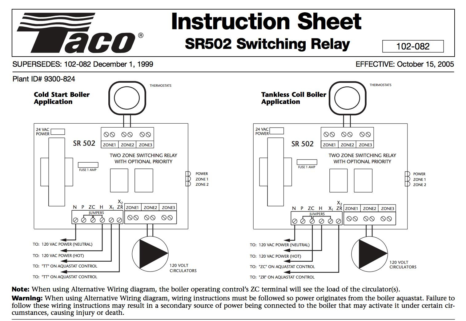 Taco Zone Valve Wiring Diagram - Cadician's Blog